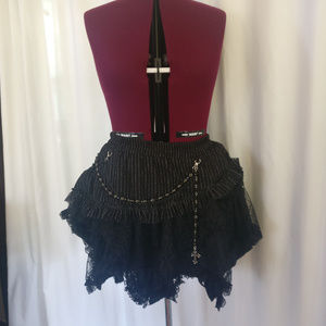 Unbranded Goth handkerchief hem miniskirt, M